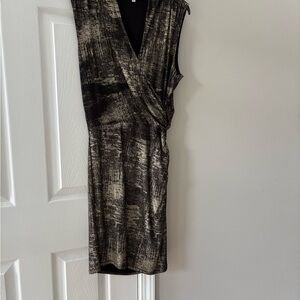 Collective Concepts Black and Gray Midi Dress